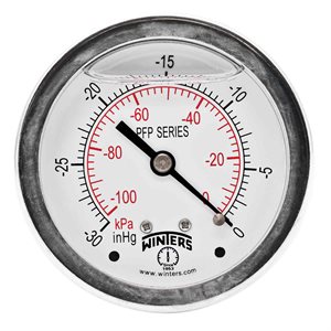 LF / SS 2.5'' 0-30'' VACUUM 1 / 4'' NPT BACK