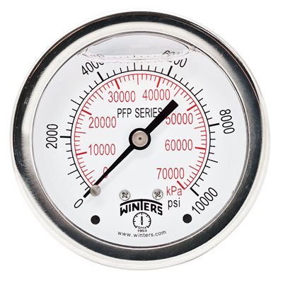 LF / SS 2.5'' 0-10000 PSI / KPA 1 / 4'' NPT BACK