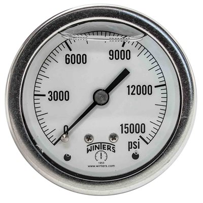 LF / SS 2.5'' 0-15000 PSI / KPA 1 / 4'' NPT CENTER BACK