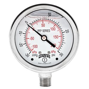 LF / SS 2.5'' 30'' / 0 / 30 PSI / KPA 1 / 4'' BOTTOM