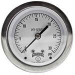 SS 2.5'' 0-30 PSI 1 / 4'' NPT BACK