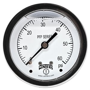 SS 2.5'' 0-60 PSI 1 / 4'' NPT BACK