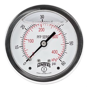 LF / SS 2.5'' 0-60 PSI / KPA 1 / 4'' NPT BACK