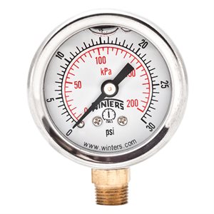 LF / BR 1.5" x 1 / 8" NPT BTM 0 / 30 PSI / KPA