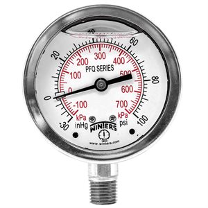 LF / SS 2.5" 30" / 0 / 100 PSI / KPA 1 / 4" BOTTOM