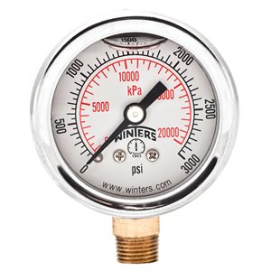 LF / BR 1.5" x 1 / 8" NPT BTM 0 / 3000 PSI / KPA