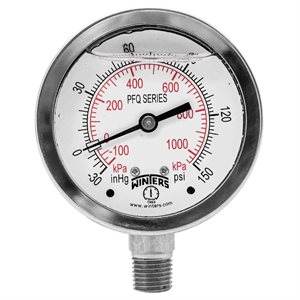 LF / SS 2.5'' 30'' / 0 / 150 PSI / KPA 1 / 4'' BOTTOM