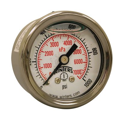 LF / BR 1.5"x1 / 8" NPT BACK 0 / 1000 PSI / KPA