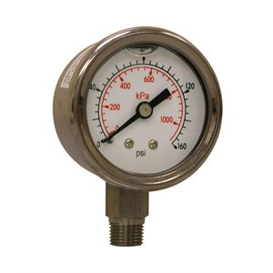 LF / SS 1.5"x1 / 8" NPT BOTTOM 0 / 160 PSI / KPA
