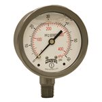 LF / SS 2.5" 0-60 PSI / KPA 1 / 4" NPT BOTTOM
