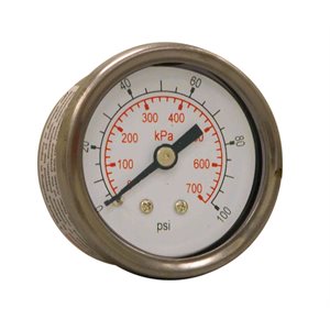 LF / SS 1.5"x1 / 8" NPT BACK 0 / 100 PSI / KPA
