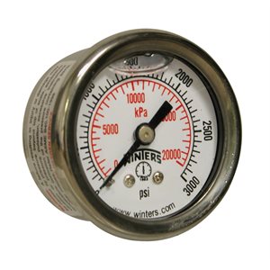 LF / SS 1.5"x1 / 8" NPT BACK 0 / 3000 PSI / KPA