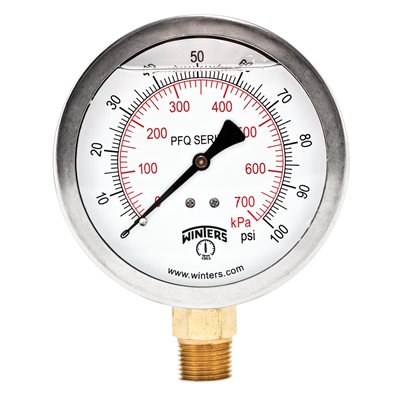 QUALITY LF 4''x1 / 2''NPT BTM 0 / 100 PSI / KPA