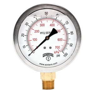 QUALITY LF 4''x1 / 2''NPT BTM 0 / 100 PSI / KPA