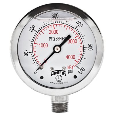 LF / SS 2.5'' 0-600 PSI / KPA 1 / 4'' NPT BOTTOM