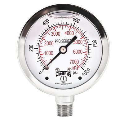 LF / SS 2.5'' 0-1000 PSI / KPA 1 / 4'' BOTTOM