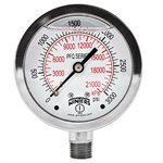 LF / SS 2.5'' 0-3000 PSI / KPA 1 / 4'' BOTTOM