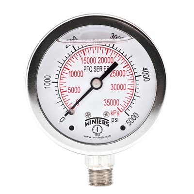 LF / SS 2.5'' 0-5000 PSI / KPA 1 / 4'' BOTTOM