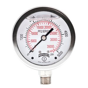 LF / SS 2.5'' 0-5000 PSI / KPA 1 / 4'' BOTTOM