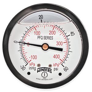 LF / SS 2.5" 30" / 0 / 60 PSI / KPA 1 / 4" BACK
