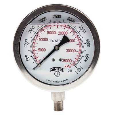 QUAL LF / SS 4''x1 / 4''NPT BTM 0 / 5000 PSI / KPA