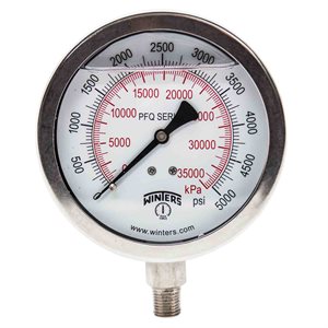 QUAL LF / SS 4''x1 / 4''NPT BTM 0 / 5000 PSI / KPA