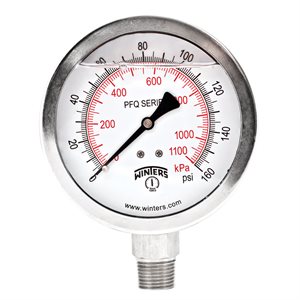 QUAL LF / SS 4''x1 / 2''NPT BTM 0 / 160 PSI / KPA