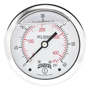 LF / SS 2.5'' 0-60 PSI / KPA 1 / 4'' NPT BACK