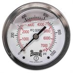 LF / SS 2.5" 0-1000 PSI / KPA 1 / 4" NPT BACK