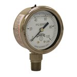 2'' x 1 / 4'' NPT BTM SS, 0-100 PSI, GLYCERIN FILLED