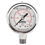 2'' x 1 / 4'' NPT BTM SS, 0-1,500 PSI / KPA, GLYCERIN FILLED