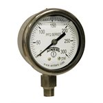 2'' x 1 / 8'' NPT BTM SS, 0-300 PSI, GLYCERIN FILLED