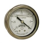 2'' x 1 / 4'' NPT BCK SS, 30” HG VACUUM, GLYCERIN FILLED