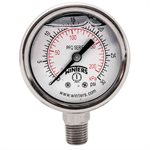 2'' x 1 / 4'' NPT BTM SS, 0-30 PSI / KPA, GLYCERIN FILLED