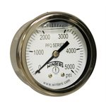 2'' x 1 / 4'' NPT BCK SS, 0-5,000 PSI, GLYCERIN FILLED