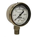 2'' x 1 / 8'' NPT BTM SS, 0-6,000 PSI, GLYCERIN FILLED