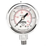 2'' x 1 / 8'' NPT BTM SS, 0-60 PSI / KPA, GLYCERIN FILLED