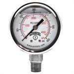 2'' x 1 / 4'' NPT BTM SS, 0-600 PSI / KPA, GLYCERIN FILLED