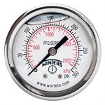 2'' x 1 / 8'' NPT BCK SS, 0-300 PSI / KPA, GLYCERIN FILLED