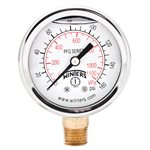 2'' x 1 / 4'' NPT BTM BRASS, 0-160 PSI / KPA, GLYCERIN FILLED