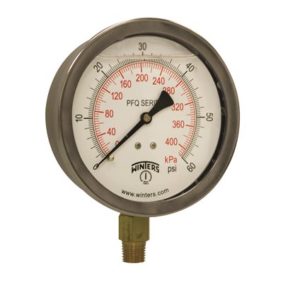 QUALITY LF 4''x1 / 4'' NPT BTM 0 / 60 PSI / KPA