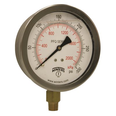 QUALITY LF 4''x1 / 4'' NPT BTM 0 / 300 PSI / KPA