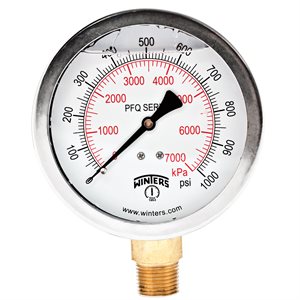 QUALITY LF 4"x1 / 2"NPT BTM 0 / 1000 PSI / KPA