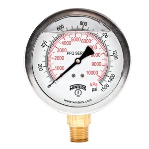 QUALITY LF 4"x1 / 2"NPT 0 / 1500 PSI / KPA