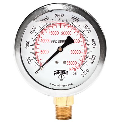 QUALITY LF 4"x1 / 2"NPT BTM 0 / 5000 PSI / KPA