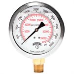 QUALITY LF 4"x1 / 2"NPT BTM 0 / 5000 PSI / KPA