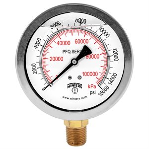 QUALITY LF 4"x1 / 2"NPT 0 / 15000 PSI / KPA