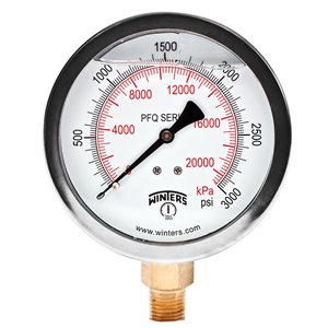 QUAL LF 4''x1 / 4''NPT BTM 0 / 3000 PSI / KPA