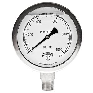 QUAL LF / SS 4" 0-1000 PSI ONLY 1 / 2 BTM