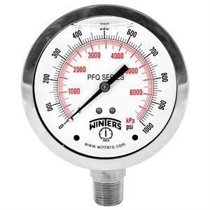 QUAL LF / SS 4"x1 / 2" BTM 0 / 1000 PSI / KPA